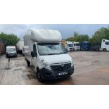 2016 Vauxhall Movano F3500 K3H1 CDti Luton Box Van with tail lift. Registration YP16 VHM, 6-speed ma