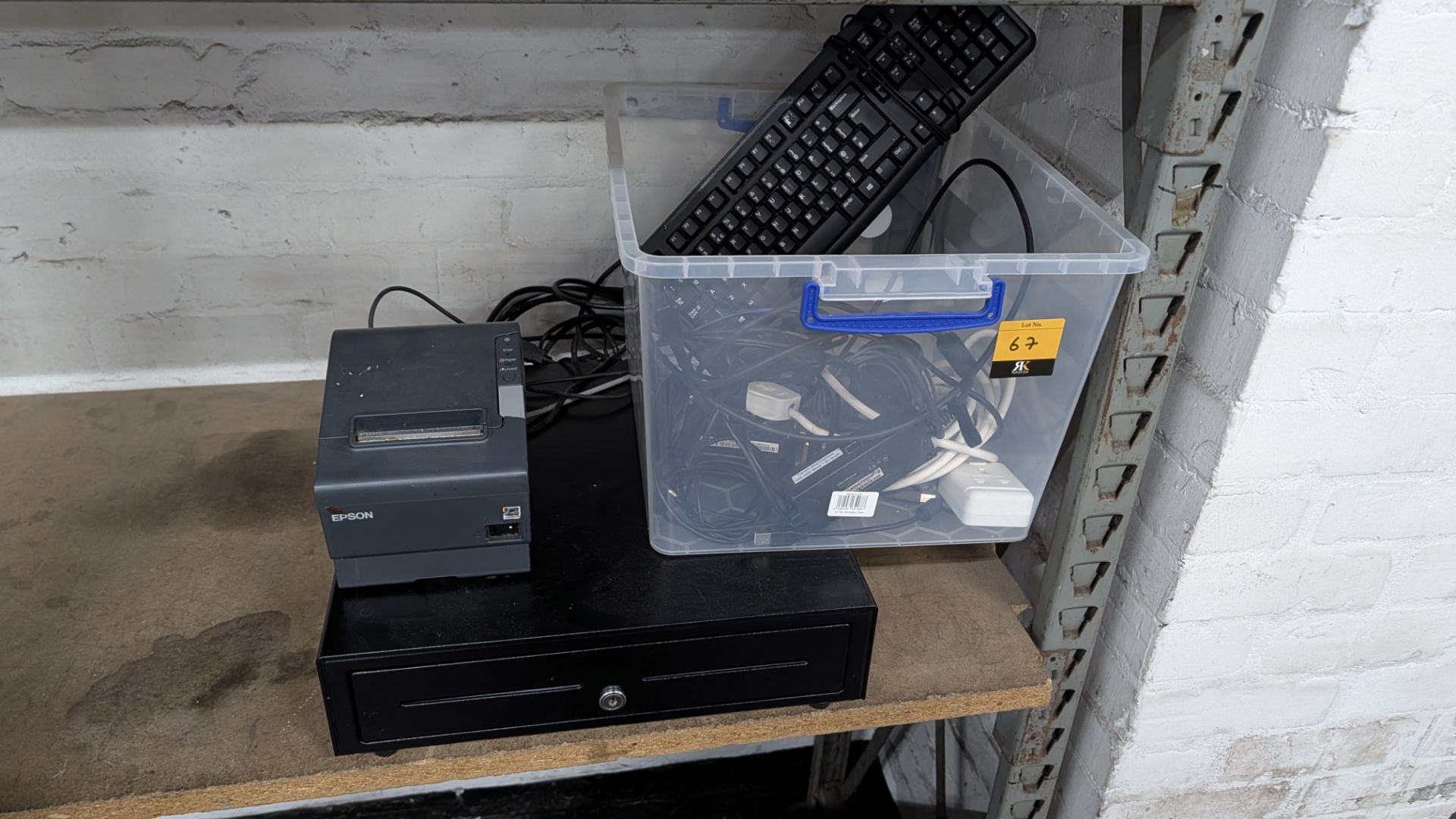 Mixed Lot comprising Cash Drawer, Power Packs, Switch, EPSOM Thermal Receipt Printer, Keyboard and m