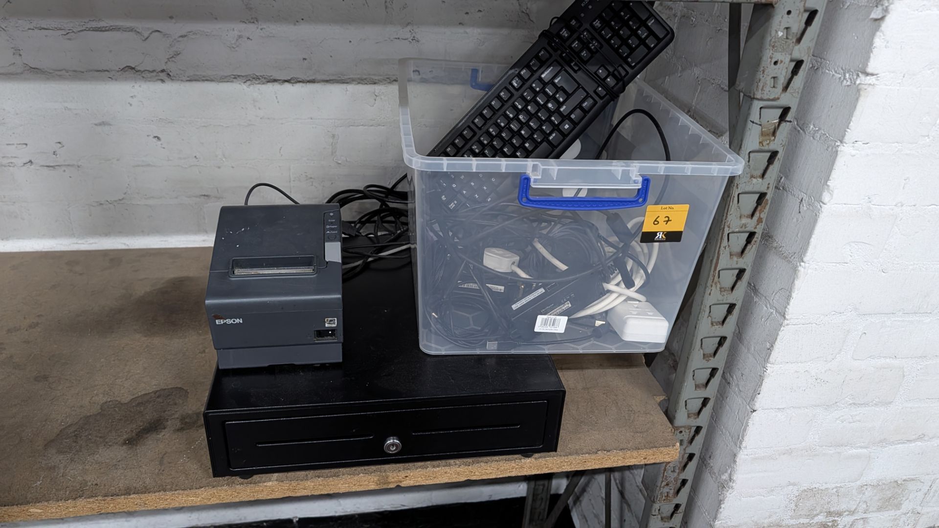 Mixed Lot comprising Cash Drawer, Power Packs, Switch, EPSOM Thermal Receipt Printer, Keyboard and m - Image 2 of 12