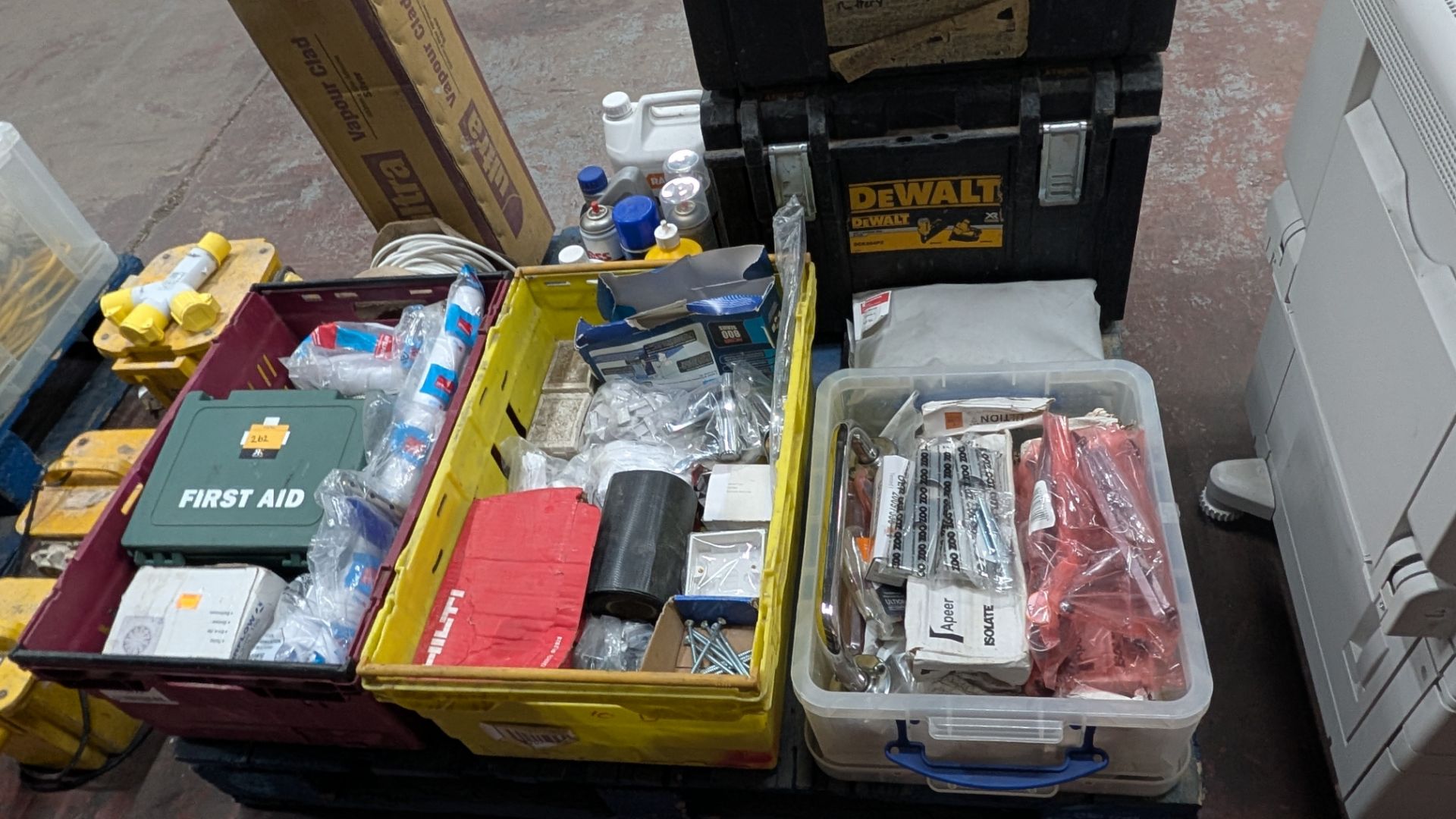 Contents of a Pallet of assorted items, including First Aid, Fixings, Spares, Cable, Toolboxes and m - Image 21 of 22