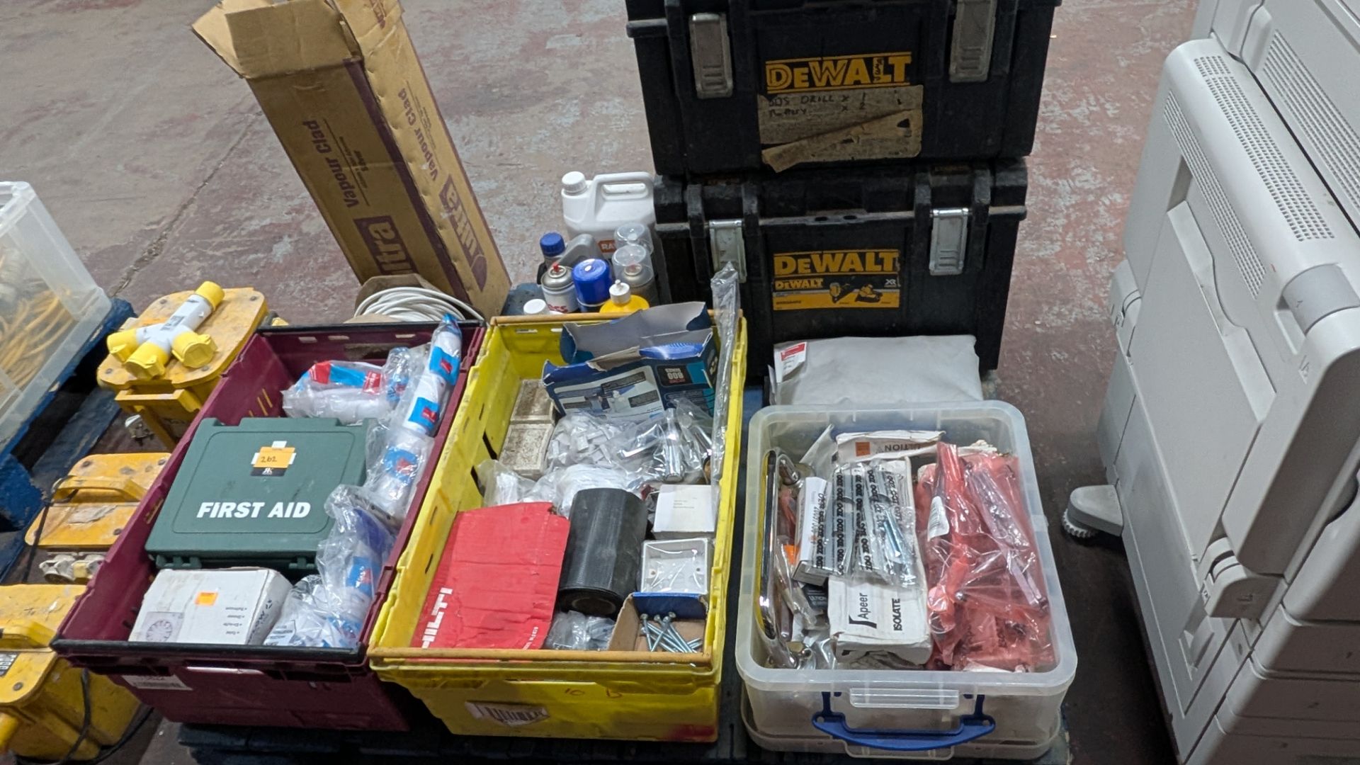 Contents of a Pallet of assorted items, including First Aid, Fixings, Spares, Cable, Toolboxes and m - Image 18 of 22