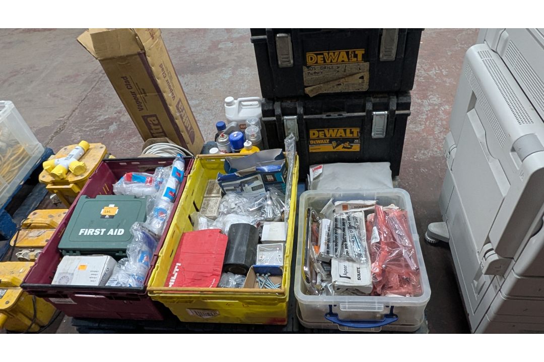 Contents of a Pallet of assorted items, including First Aid, Fixings, Spares, Cable, Toolboxes and m - Image 18 of 22