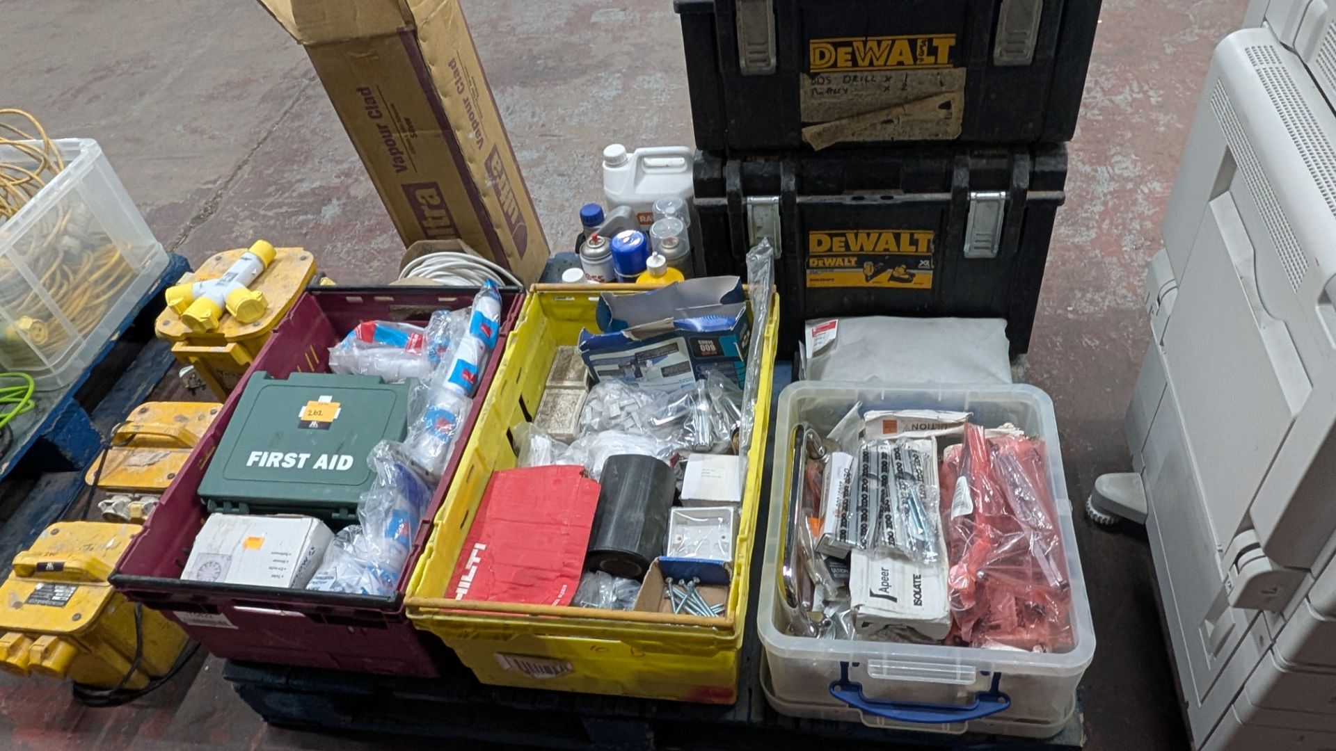 Contents of a Pallet of assorted items, including First Aid, Fixings, Spares, Cable, Toolboxes and m - Image 17 of 22