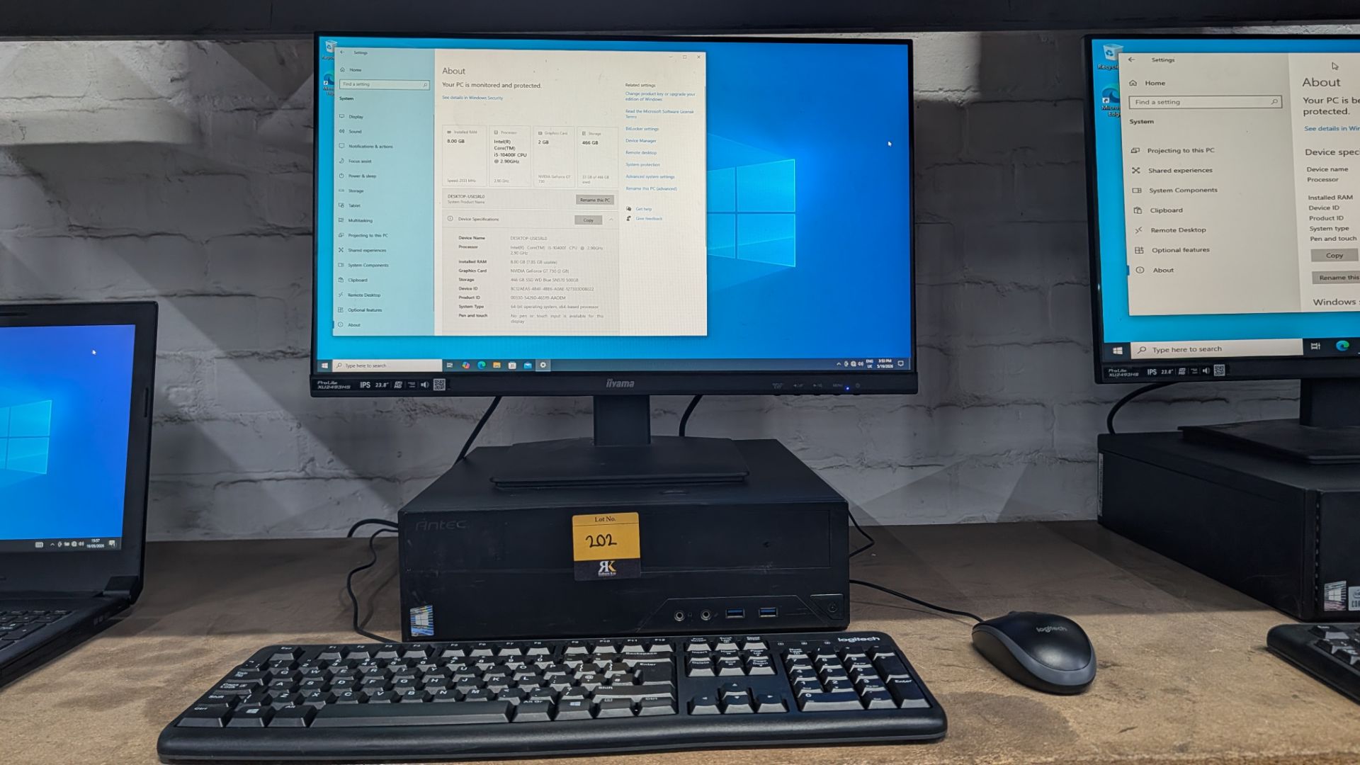 Desktop Computer with Intel Core i5-10400F CPU @ 2.9GHz, with 8GB Ram, 500 GB SSD, (NVME) Nvidia Gef - Image 11 of 11