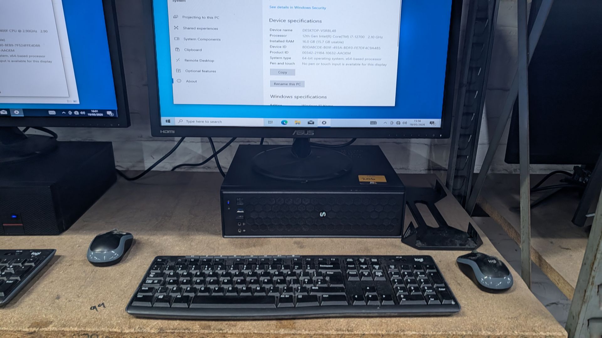 Desktop Computer with Intel Core i7-12700@4.5GHz with 16 GB Ram, 1TB SSD (NVME), including Asus 24" - Image 6 of 13