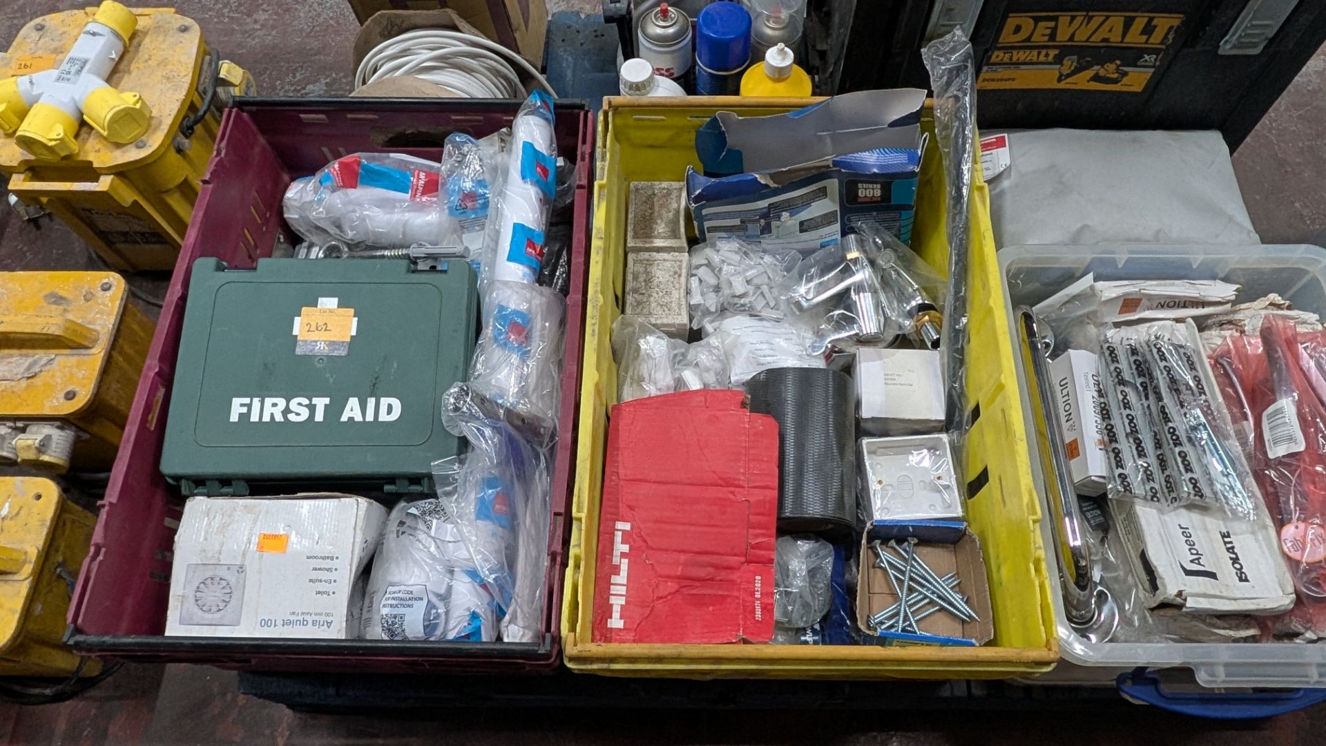 Contents of a Pallet of assorted items, including First Aid, Fixings, Spares, Cable, Toolboxes and m - Image 12 of 22