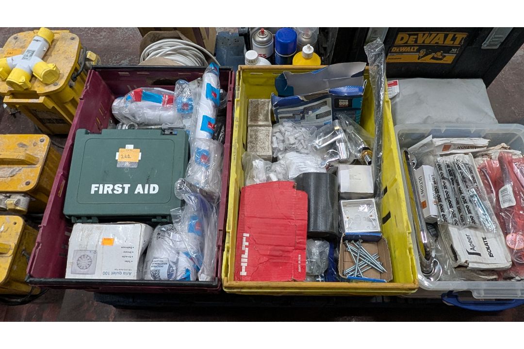 Contents of a Pallet of assorted items, including First Aid, Fixings, Spares, Cable, Toolboxes and m - Image 12 of 22