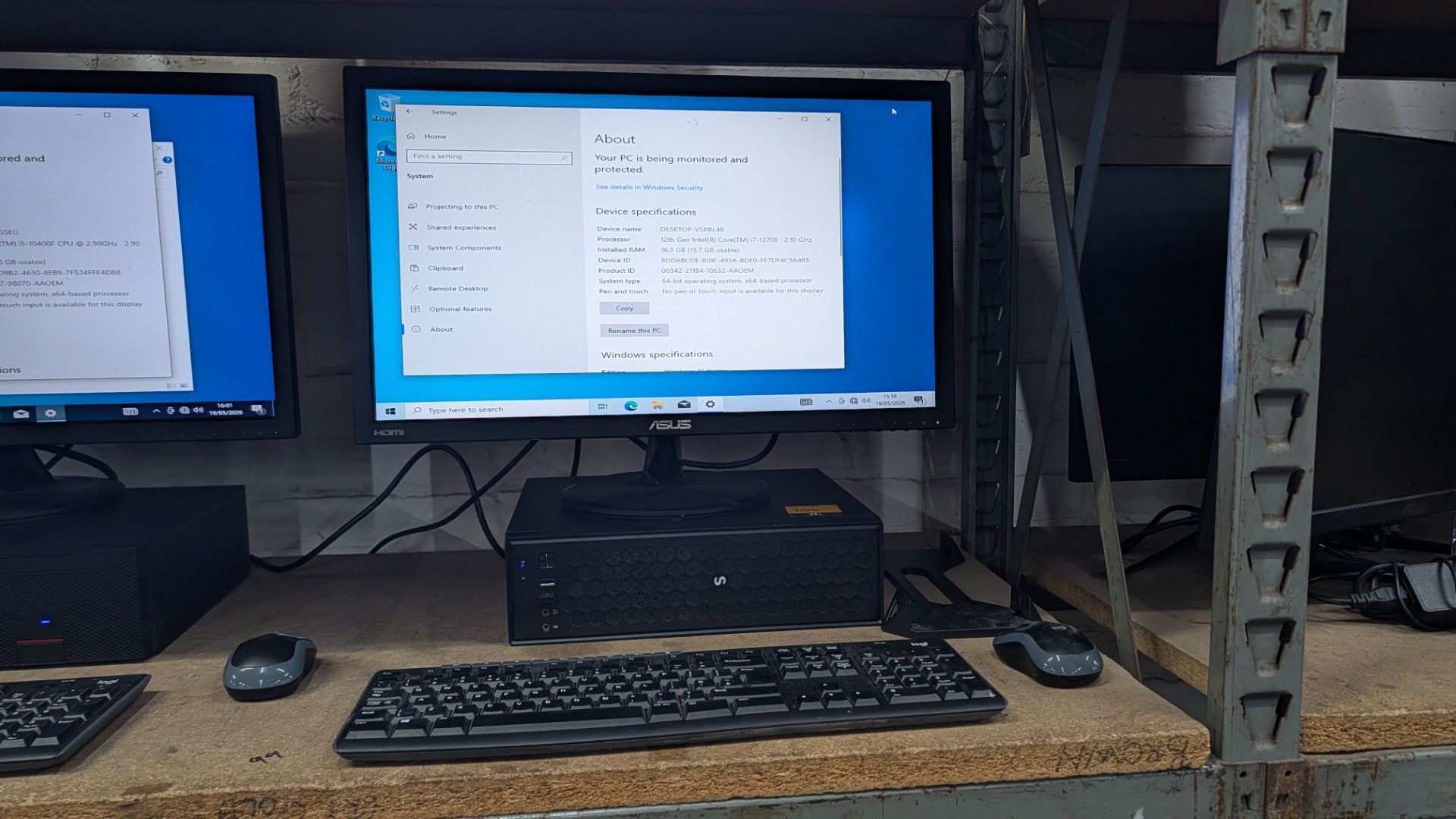 Desktop Computer with Intel Core i7-12700@4.5GHz with 16 GB Ram, 1TB SSD (NVME), including Asus 24" - Image 3 of 13