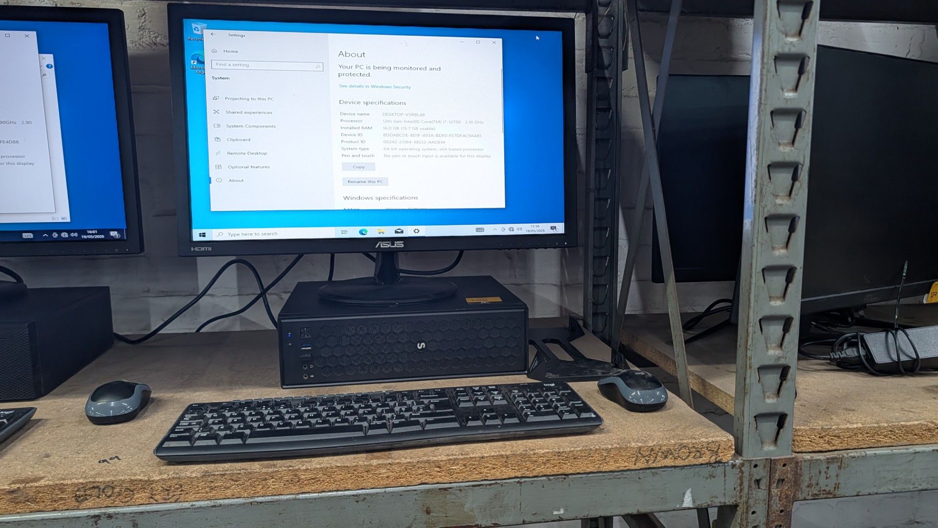 Desktop Computer with Intel Core i7-12700@4.5GHz with 16 GB Ram, 1TB SSD (NVME), including Asus 24" - Image 4 of 13
