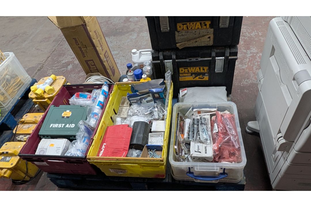 Contents of a Pallet of assorted items, including First Aid, Fixings, Spares, Cable, Toolboxes and m - Image 20 of 22