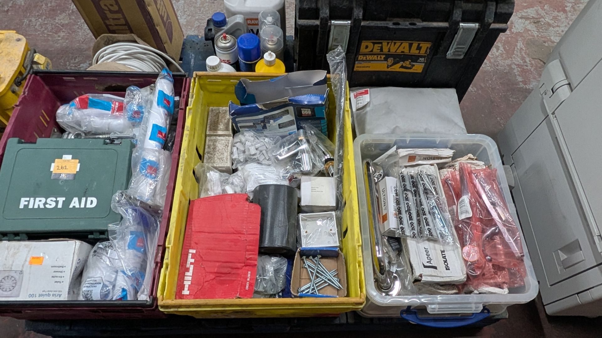 Contents of a Pallet of assorted items, including First Aid, Fixings, Spares, Cable, Toolboxes and m - Image 13 of 22