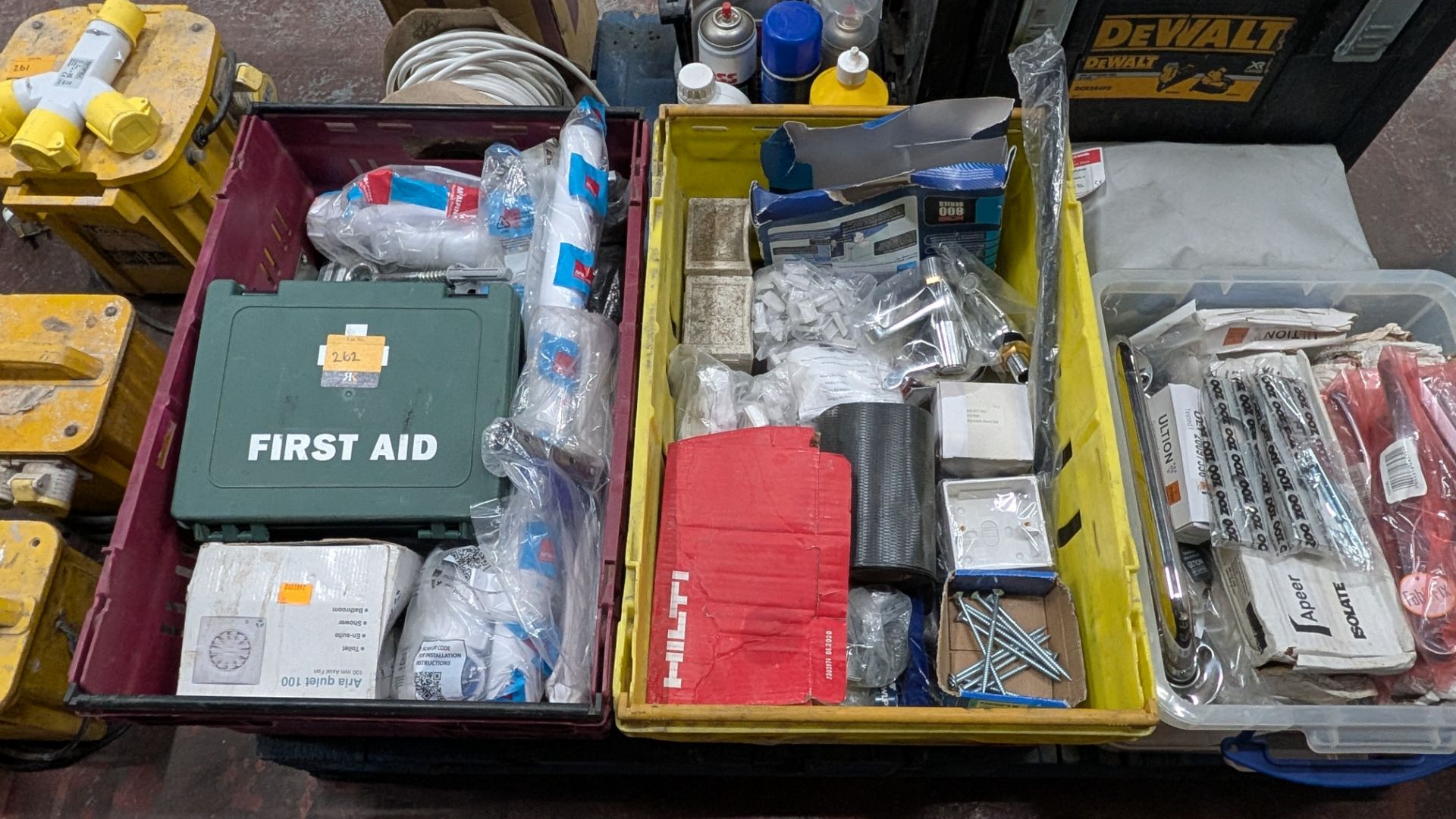 Contents of a Pallet of assorted items, including First Aid, Fixings, Spares, Cable, Toolboxes and m - Image 11 of 22