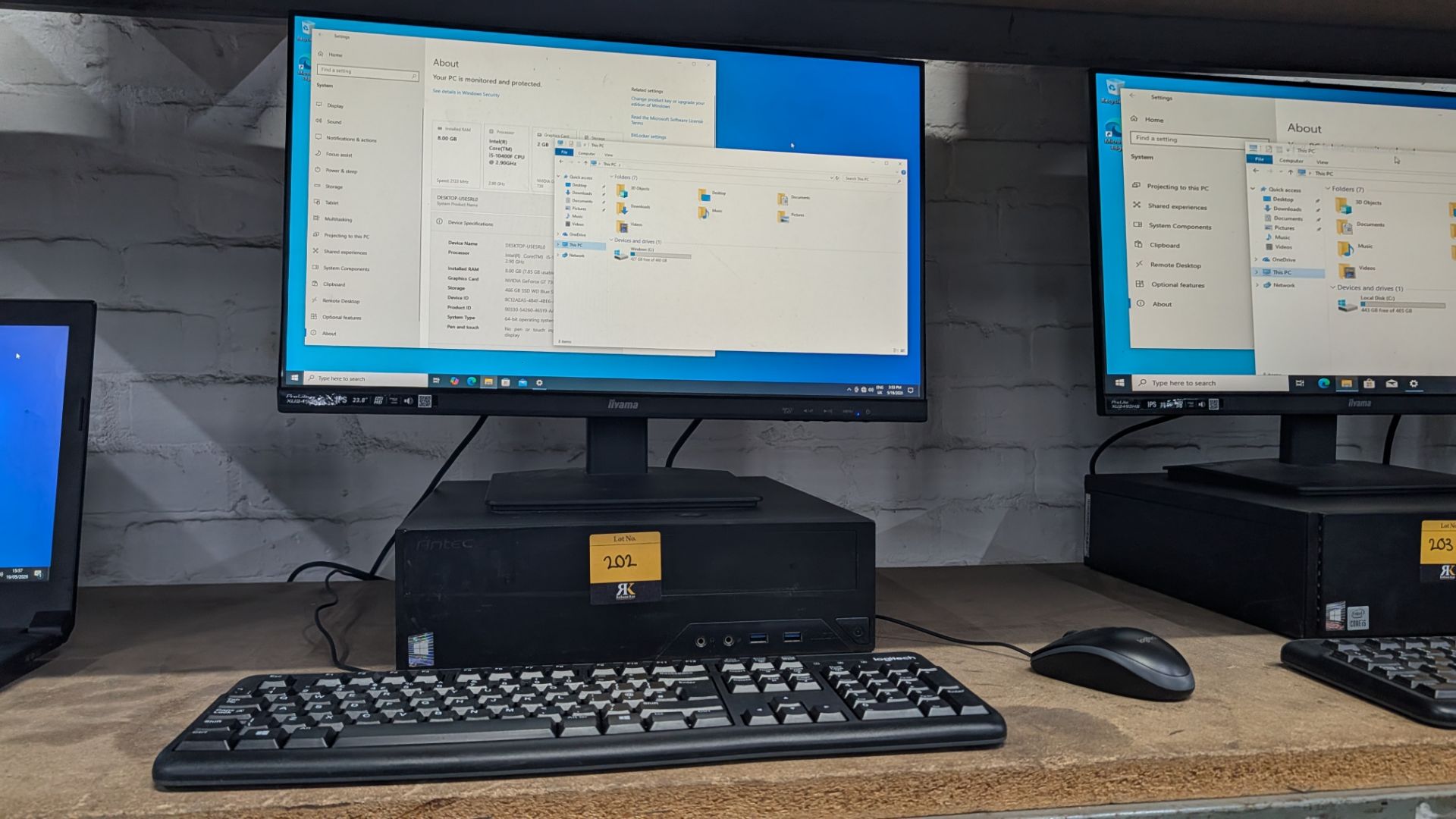 Desktop Computer with Intel Core i5-10400F CPU @ 2.9GHz, with 8GB Ram, 500 GB SSD, (NVME) Nvidia Gef - Image 2 of 11