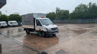 2018 Mercedes- Benz Sprinter 314 CDI Dropside Tipper with Cage Above, Registration: KV18 ZVW. 6- Spe
