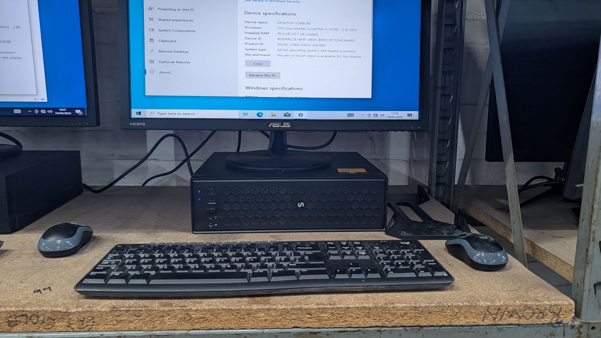 Desktop Computer with Intel Core i7-12700@4.5GHz with 16 GB Ram, 1TB SSD (NVME), including Asus 24" - Image 5 of 13