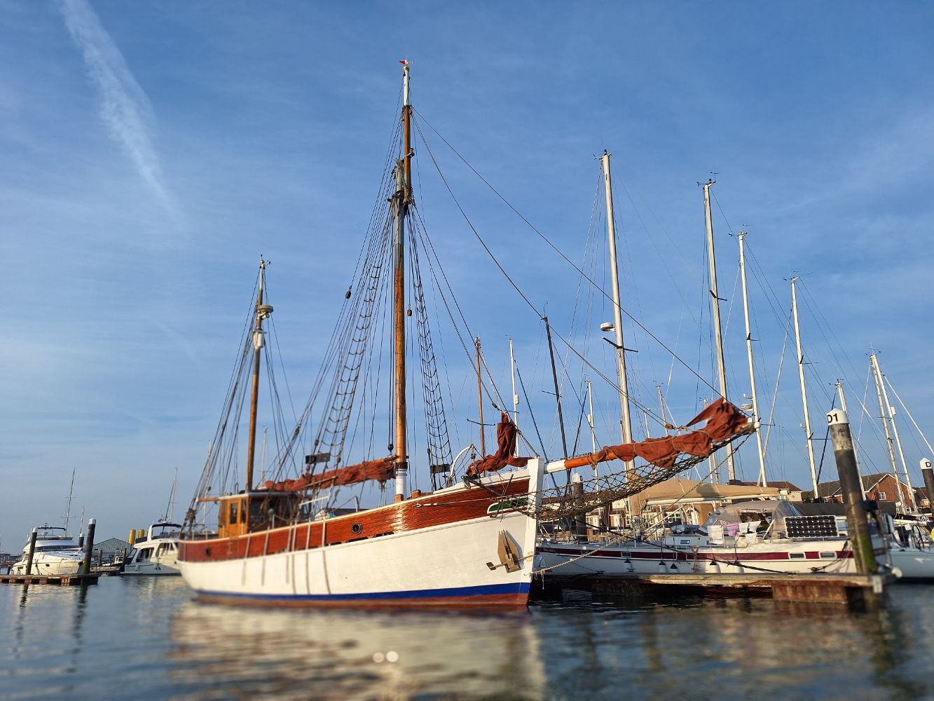 1953 Wooden Ketch 'Ursula', 11 berth, 23M, Being sold for the liquidator of a well regarded boatyard. Currently lying in the Isle of Wight