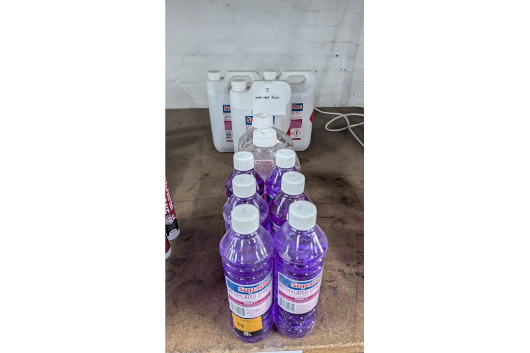 11 off Assorted Sized Bottles and Tubs of Methylated Spirits. - Image 14 of 17