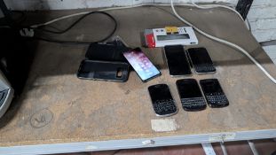 6 off Assorted Smartphones and Blackberrys'. Plus small quantity of Cases for use with same.