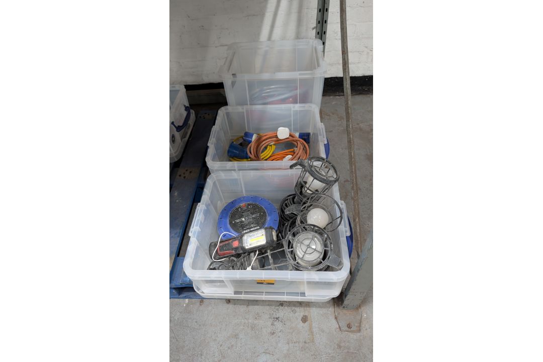 The contents of 3 Crates of Heavy- Duty Electrical Cable, Inspection Lamps and more. NB- Crates Excl - Image 13 of 13