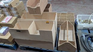 The contents of a Pallet of Wooden Storage Boxes.