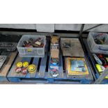 The contents of a Pallet of Consumables including Blades, Sanding Discs, Hole Saw Kits, Hand Tools a