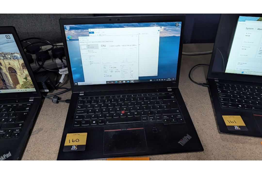 Lenovo T480S Think Pad Notebook Computer with Intel Core i7, 8650U Processor, 16GB RAM, 256GB SSD, L - Image 5 of 16