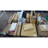 The contents of a Pallet of Printer and Copier Replacement Parts.