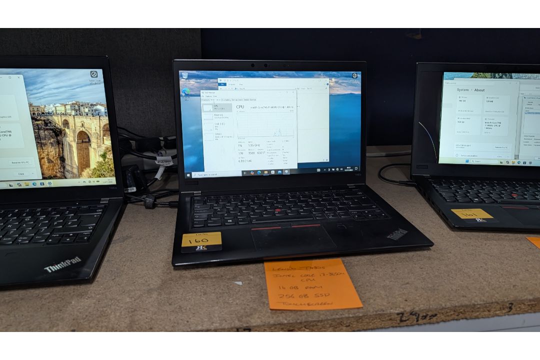 Lenovo T480S Think Pad Notebook Computer with Intel Core i7, 8650U Processor, 16GB RAM, 256GB SSD, L - Image 1 of 16