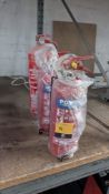 3 off Small Fire Extinguishers.