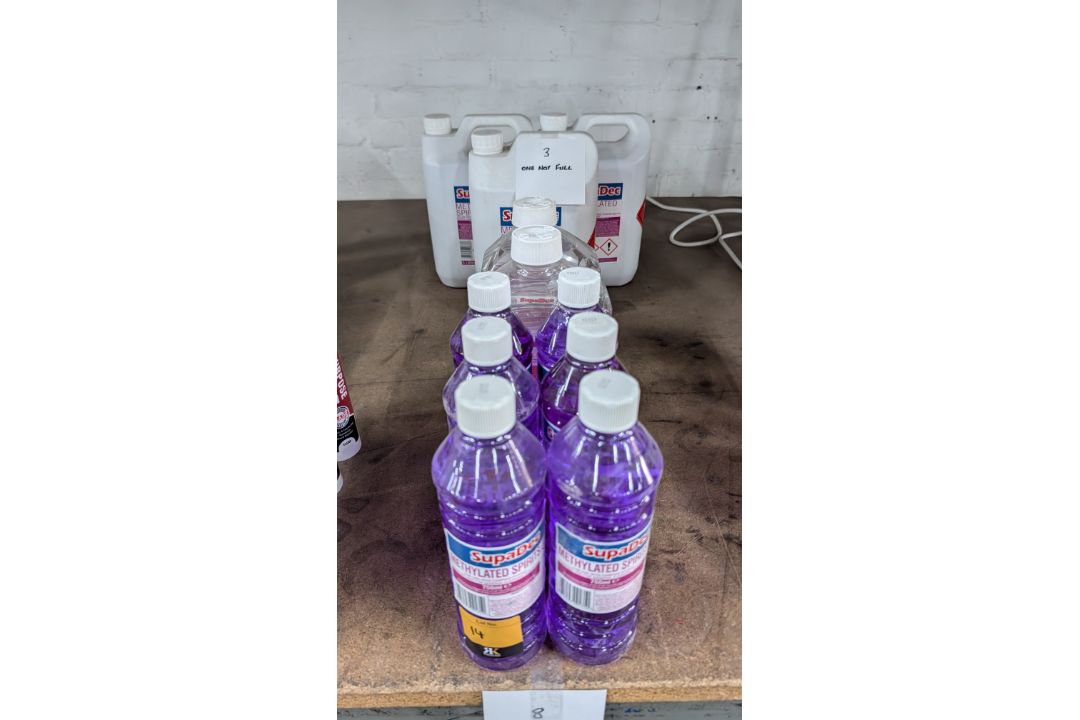 11 off Assorted Sized Bottles and Tubs of Methylated Spirits. - Image 17 of 17