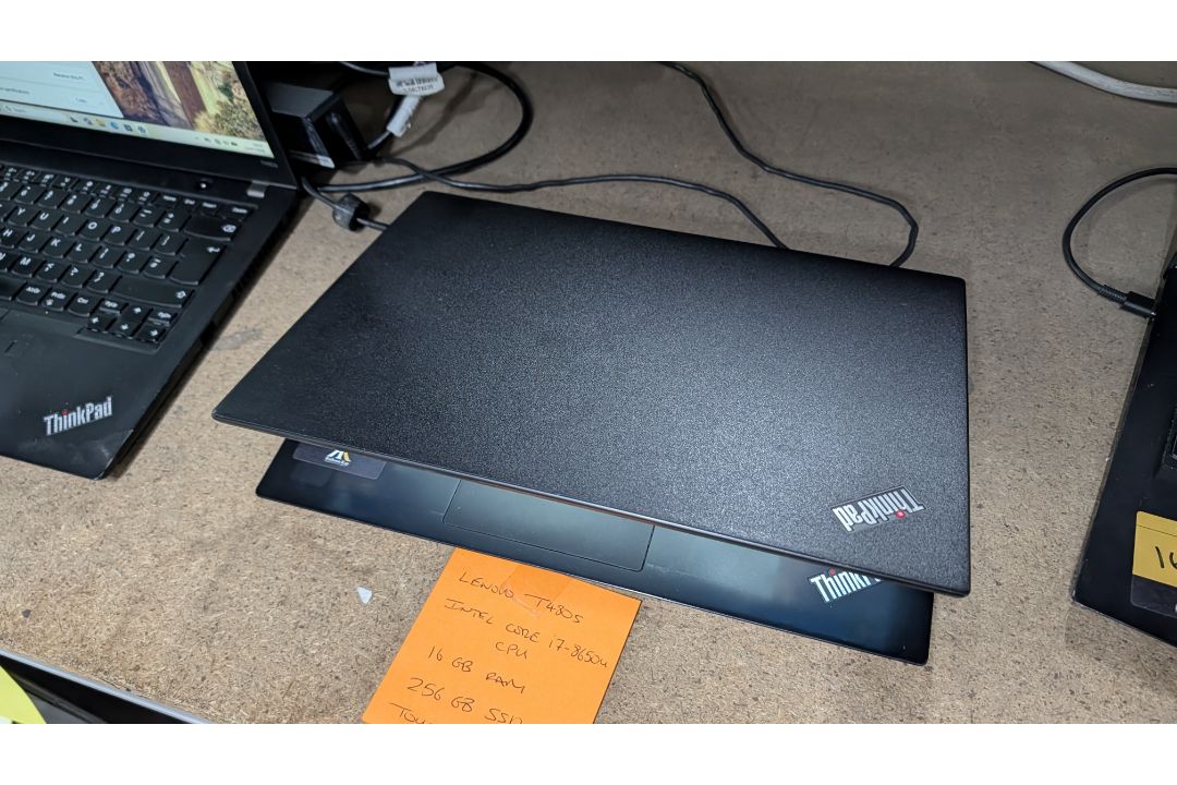 Lenovo T480S Think Pad Notebook Computer with Intel Core i7, 8650U Processor, 16GB RAM, 256GB SSD, L - Image 12 of 16