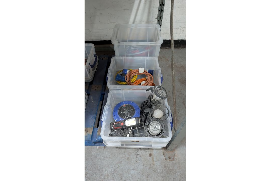 The contents of 3 Crates of Heavy- Duty Electrical Cable, Inspection Lamps and more. NB- Crates Excl - Image 8 of 13