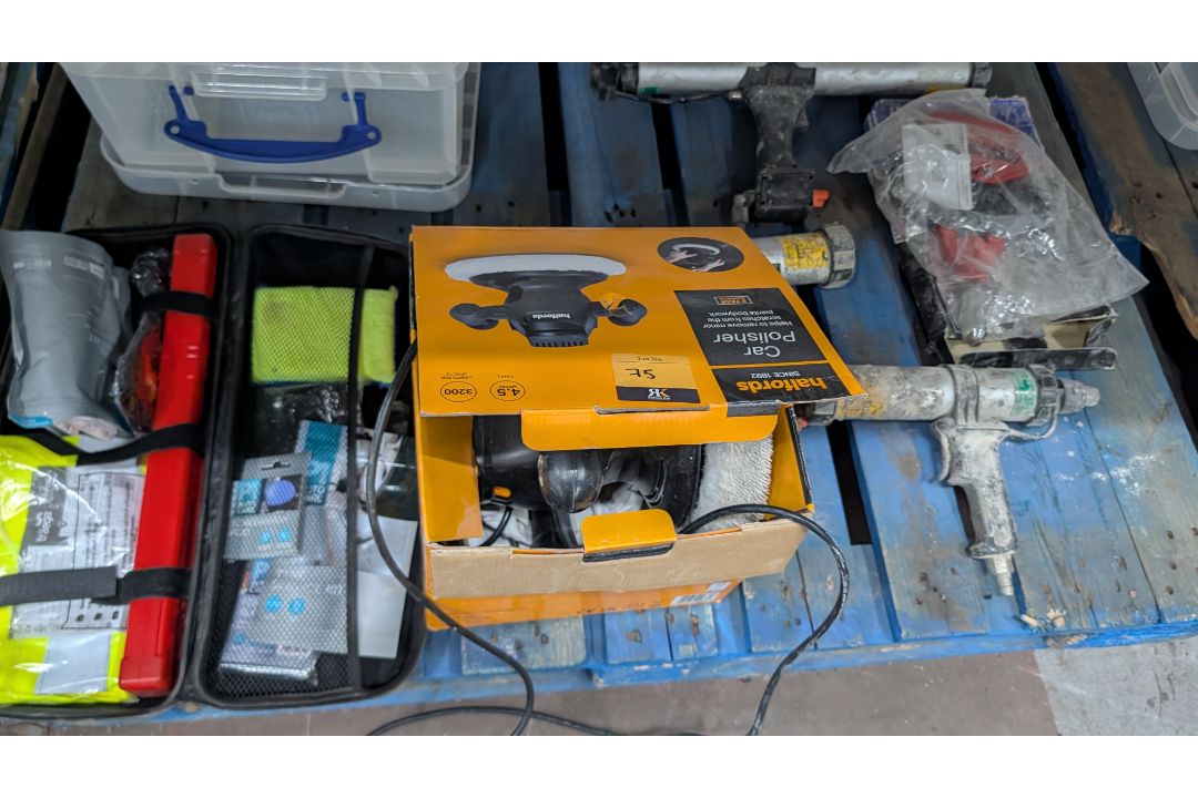 The contents of a Pallet of miscellaneous Tools and similar. Including Solder Irons, Cartridge Guns, - Image 5 of 15