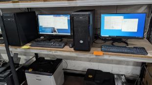 2 off Computers each including Keyboard, Monitor and Mouse. Each computer has a Intel Core i5 Proces