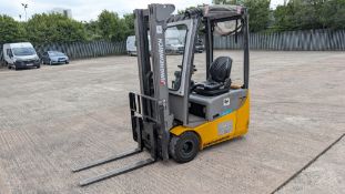 2018 Jungheinrich 3-Wheel Electric Counterbalance Forklift TruckModel: EFG113 480DZS
