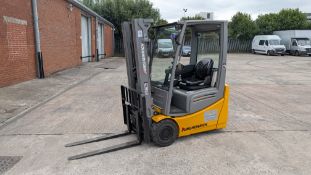2016 Jungheinrich 3-Wheel Electric Counterbalance Forklift TruckModel: EFG215Serial