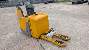 2018 Jungheinrich Stand/Ride-on Electric Pallet TruckModel: ERE120Serial Number: 982