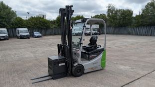2018 STILL 3-Wheel Electric Counterbalance Forklift TruckModel: RX50-13Serial Number
