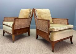 CRUISE LINER INTEREST: TWO SALON ARMCHAIRS, believed to be from RMS Queen Elizabeth (Cunard White