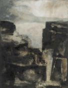 ‡ DICK CHAPPELL (b.1954) oil on board - entitled verso, 'Tidal Rock' on Martin Tinney Gallery label,