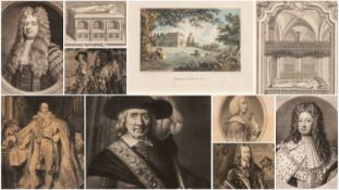 INTERESTING COLLECTION OF HISTORIC PRINTS & ETCHINGS including engraving by W Ellis after Richard