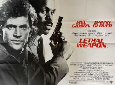 LETHAL WEAPON (1987) original UK cinema film poster, folded as issued, standard UK quad size, 30 x