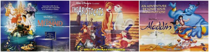 THREE WALT DISNEY UK CINEMA POSTERS The Little Mermaid (1990) An original first theatrical release