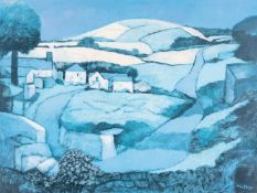 ‡ JOHN ELWYN (1916-1997) lithograph - entitled verso, 'Dyfed Landscape' on Martin Tinney Gallery