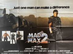 MAD MAX 2 (1981) original UK cinema film poster, folded as issued, standard UK quad size, 30 x 40
