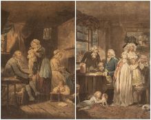 WILLIAM WARD AFTER DAVID MORLAND (1763-1804) pair coloured mezzotints - ‘The Effects of Extravagance