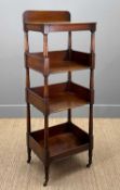 19TH CENTURY MAHOGANY FOUR-TIER WHATNOT, 132 (h) x 47 (w) x 37cms (d) Provenance: private collection