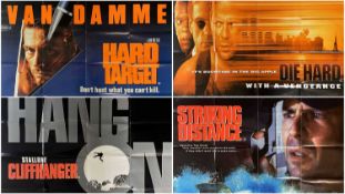FOUR MODERN ACTION MOVIE POSTERS Hard Target (1993), Die Hard with a Vengeance ( 1995), Striking