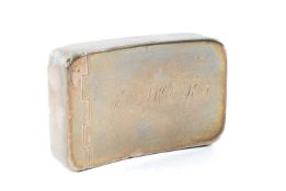 GEORGE III SILVER SNUFF BOX by John Shaw, with original bright gilt interior, engraved with