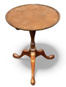 MAHOGANY DISH-TOPPED PEDESTAL TRIPOD TABLE, 51cms (diam.) Provenance: private collection Flintshire